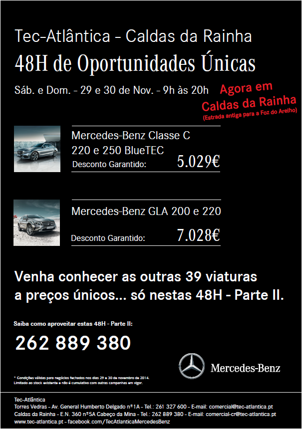 48H DE OPORTUNIDADES ÚNICAS NA TEC-ATLÂNTICA - 29 e 30 de novembro