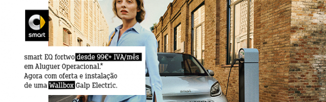 Novo smart EQ fortwo desde 99€+IVA/mês