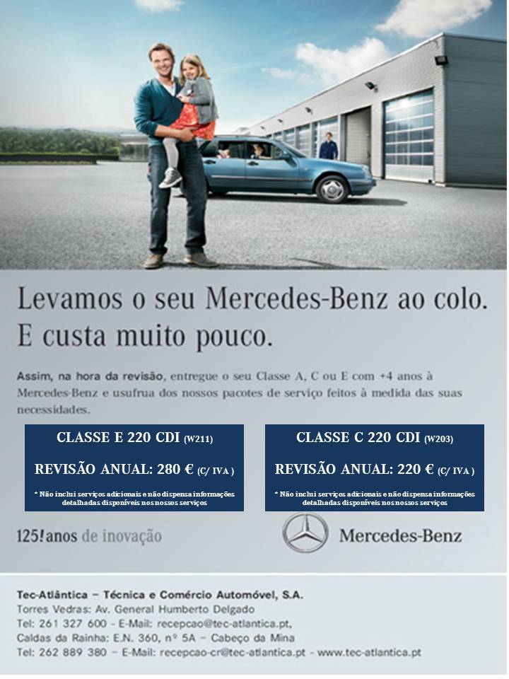 Levamos o seu Mercedes-Benz ao colo... e custa muito pouco.