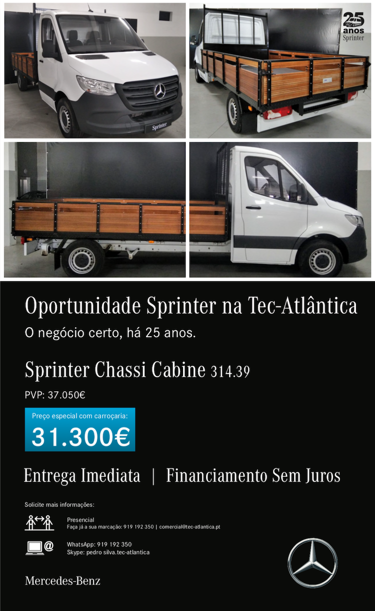 Oportunidade Sprinter na Tec-Atlântica