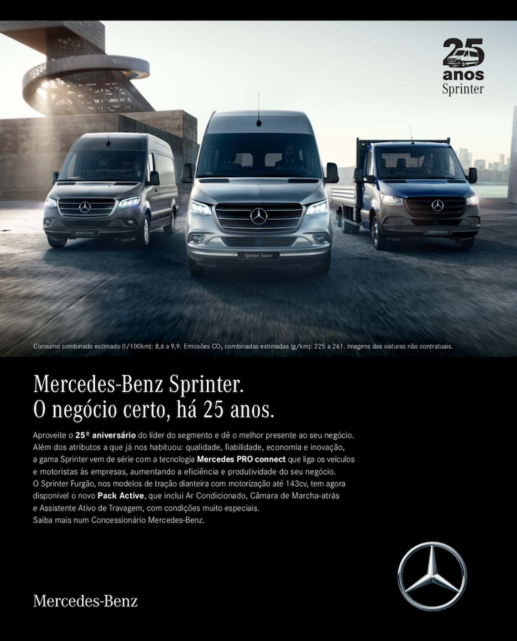Mercedes-Benz Sprinter. O negócio certo, há 25 anos.
