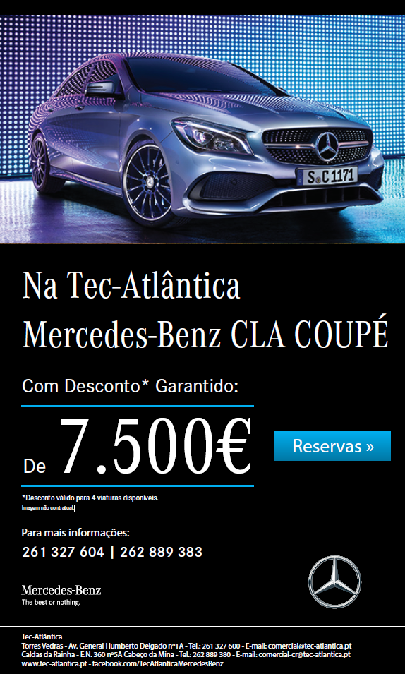 Mercedes-Benz CLA Coupé: 7.500€ de desconto garantido. Reservas »