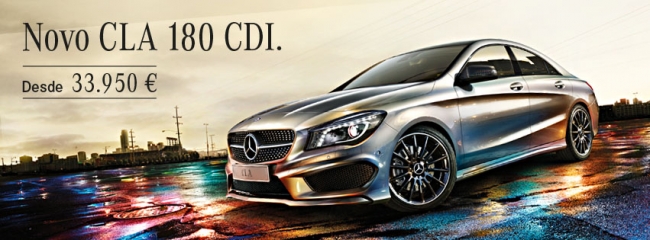 Novo CLA 180 CDI. Desde 33.950€. Fora do comum. Na estrada e no preço.