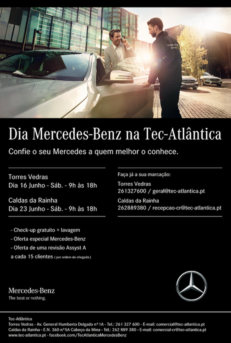 Dia Mercedes-Benz na Tec-Atlântica | Dia 16/06 Torres Vedras | Dia 23/06 Caldas da Rainha | Marque já »