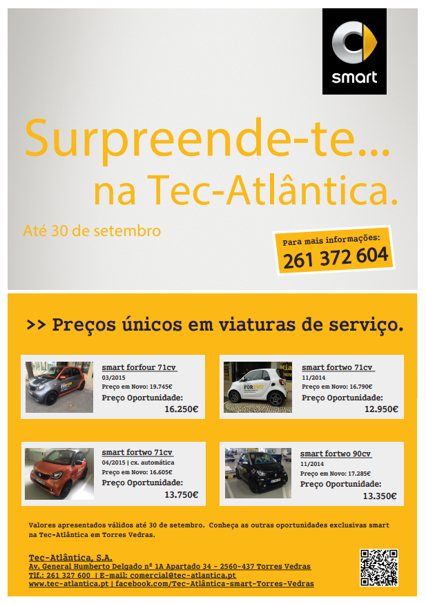 Surpreende-te... Até 30 de setembro.