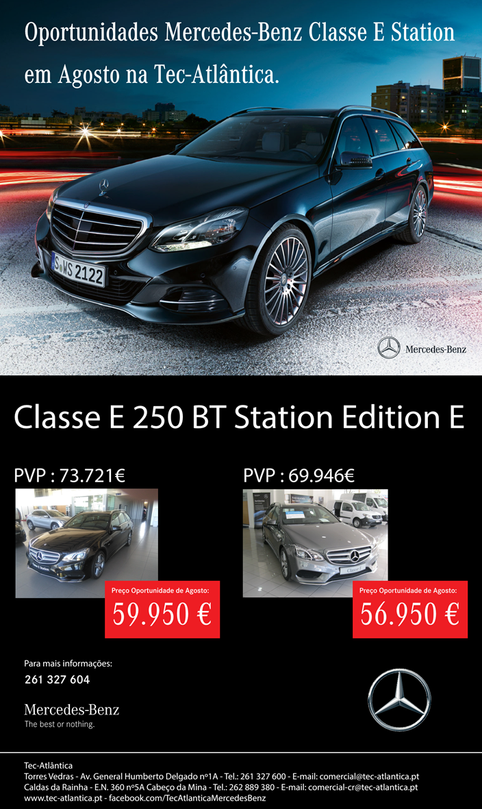 Oportunidades Mercedes-Benz Classe E Station em Agosto