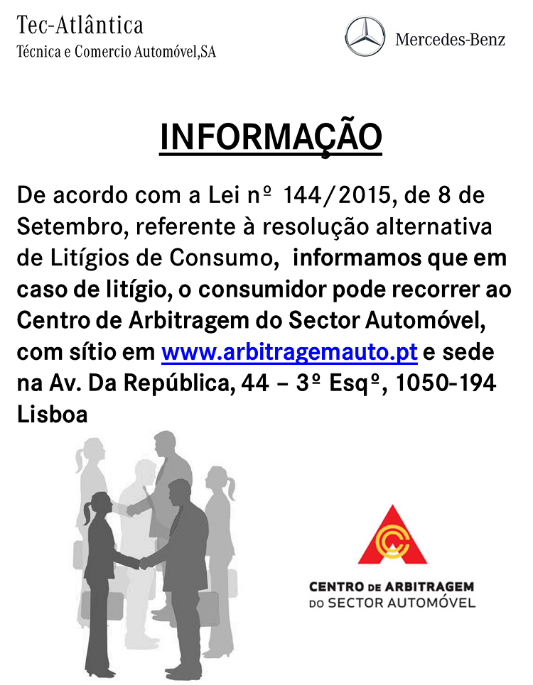 Centro de Arbitragem do Sector Automóvel | Lei nº 144/2015