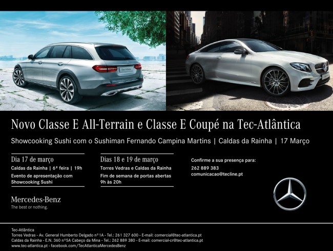 Novo Classe E All-Terrain e Classe E Coupé na Tec-Atlântica