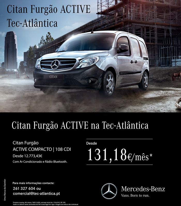 Citan Furgão ACTIVE na Tec-Atlântica desde 131,18€/mês*