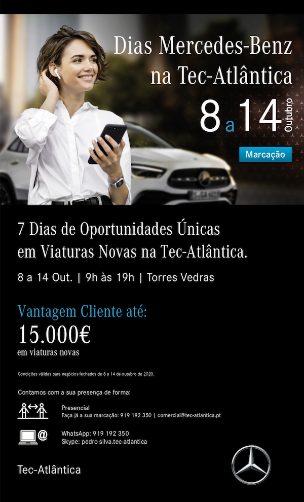 Dias Mercedes-Benz na Tec-Atlântica | 8 a 14 de outubro | Marcações >